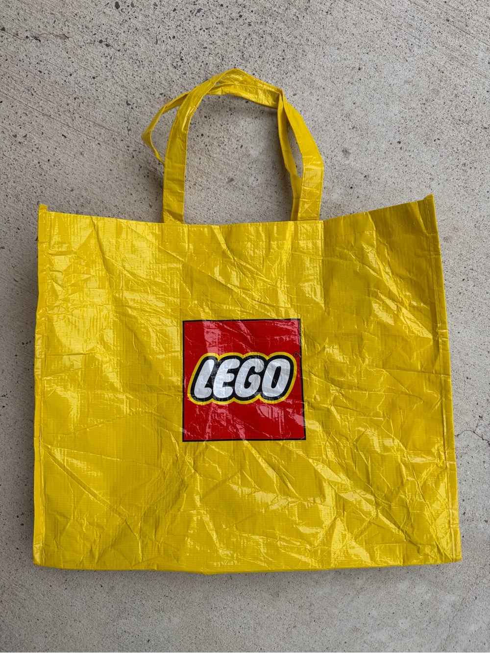 Official LEGO Store Yellow Extra Large Reusable Shopping Tote Bag Storage XL